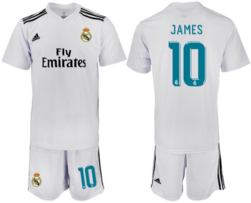 Real Madrid #10 James White Home Soccer Club Jersey